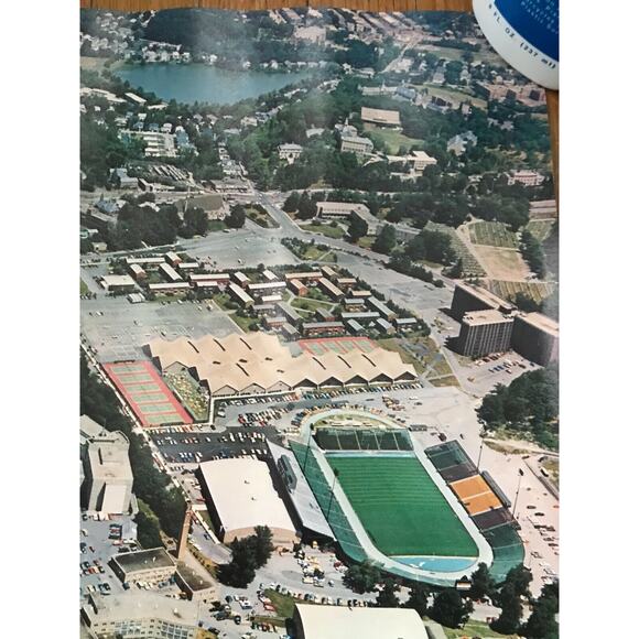 Vintage 1960's 70s Arial View Boston College Football Field ? Poster 17" x 22" - Picture 2 of 7